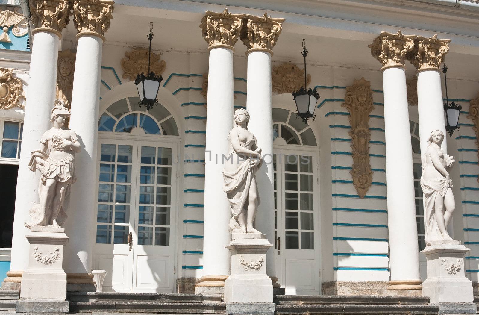 The Catherine Palace, located in the town of Tsarskoye Selo (Pushkin), St. Petersburg, Russia