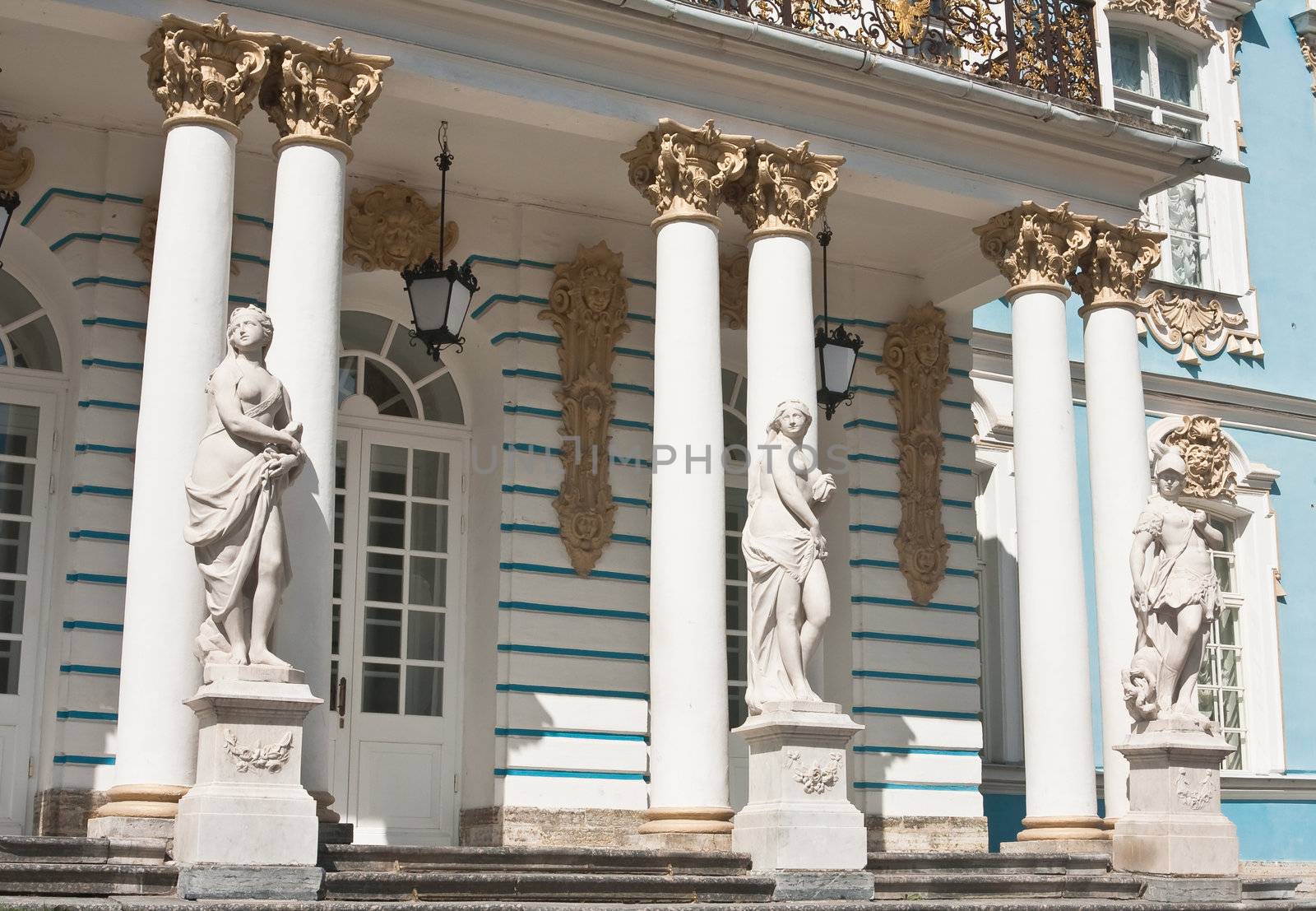 The Catherine Palace, located in the town of Tsarskoye Selo (Pushkin), St. Petersburg, Russia