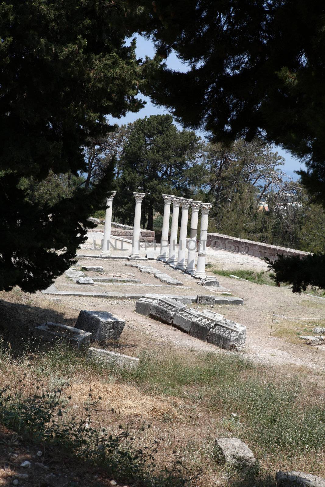 Asklepion place on the island of Kos where Hippocrates has built one of the first hospitals in the European civilization