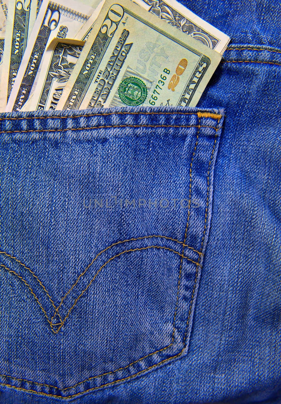 Back Jeans Pocket Full of Cash by pixelsnap