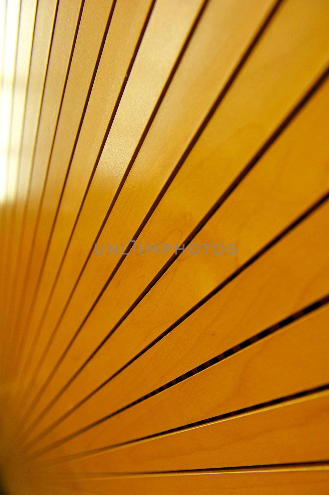 Rows of Golden Tightly Fitted Wooden Slats Background by pixelsnap