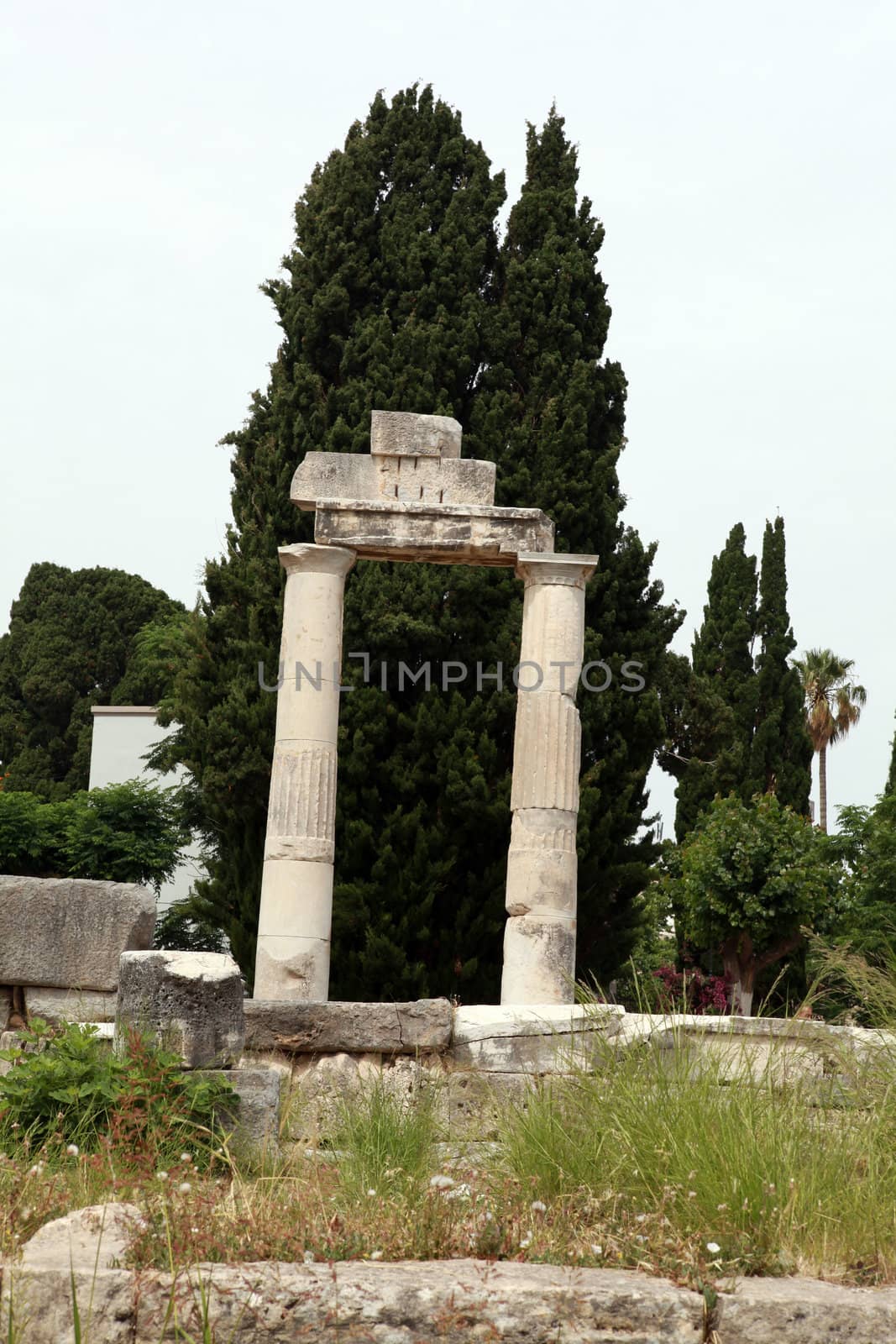 the ruins of the ancient agora on Kos Island, Dodecanese