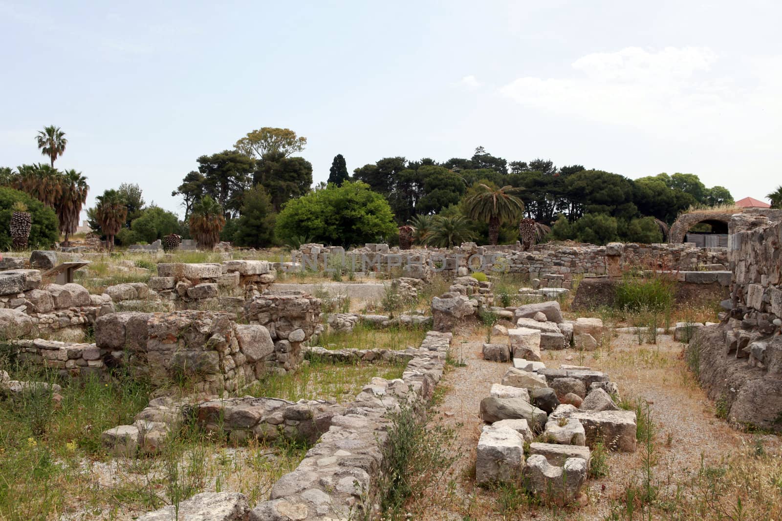 the ruins of the ancient agora on Kos Island, Dodecanese