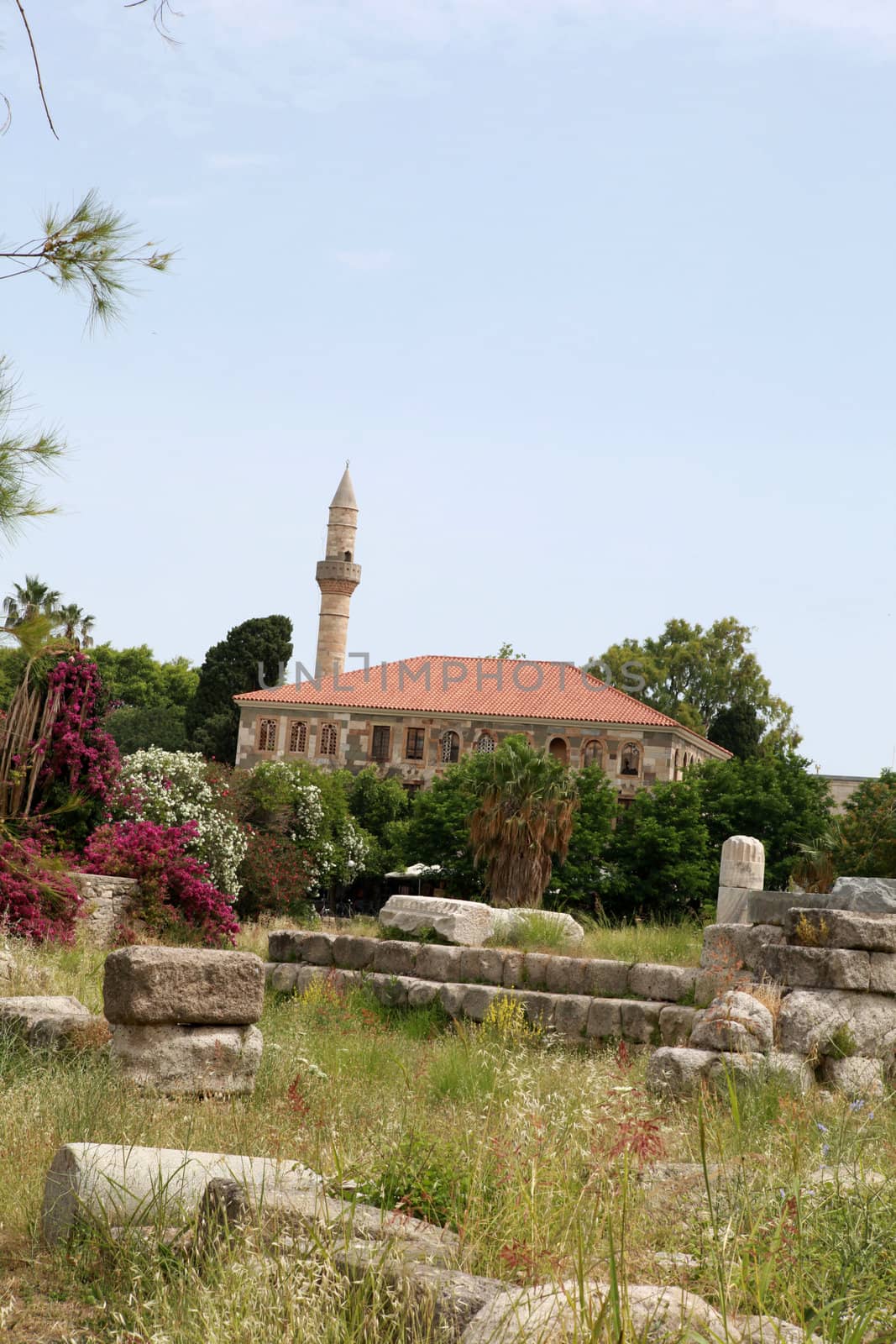 the ruins of the ancient agora on Kos Island, Dodecanese