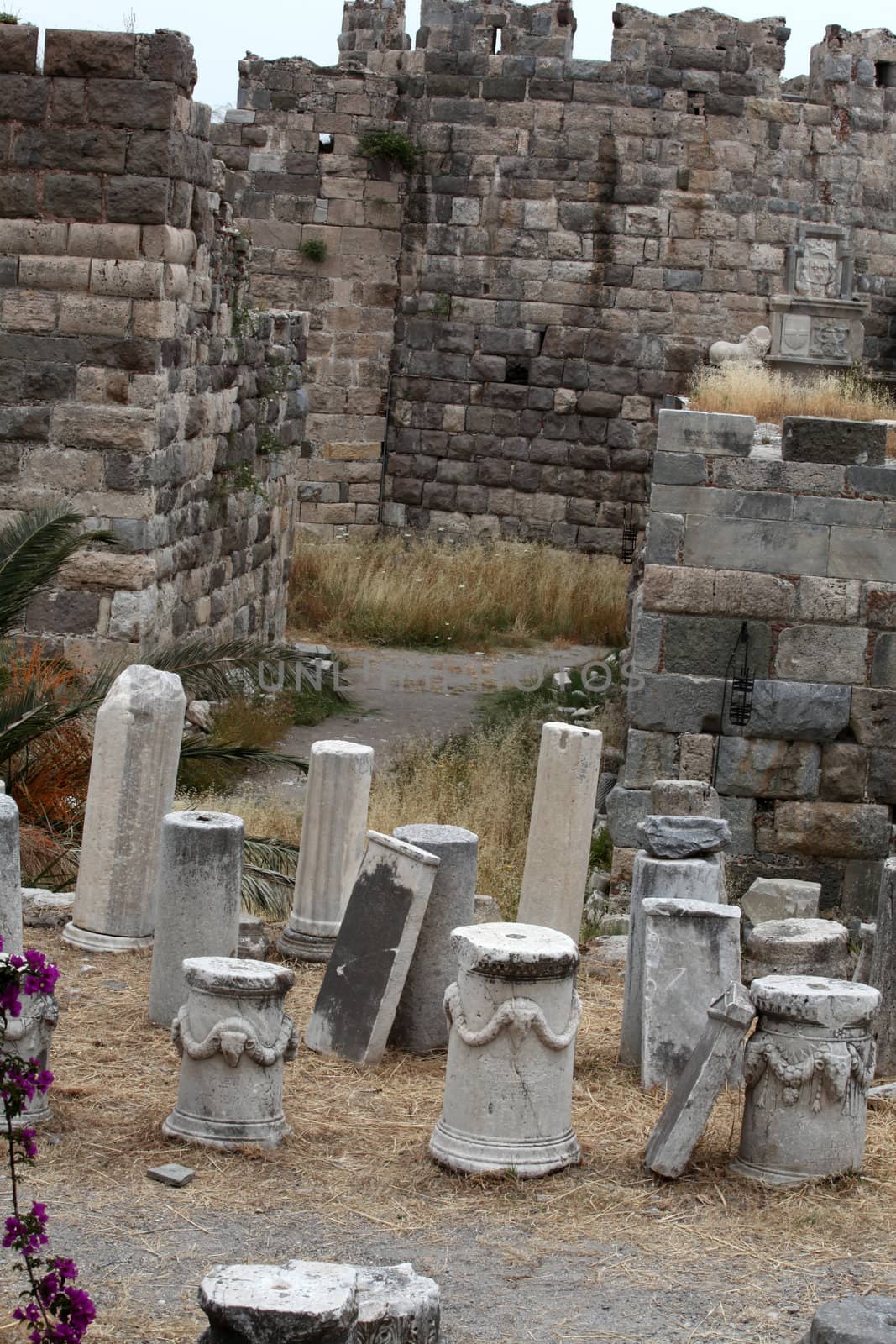 Fortress of the Knights of Saint John of Rhodes on Kos island, Greece 
