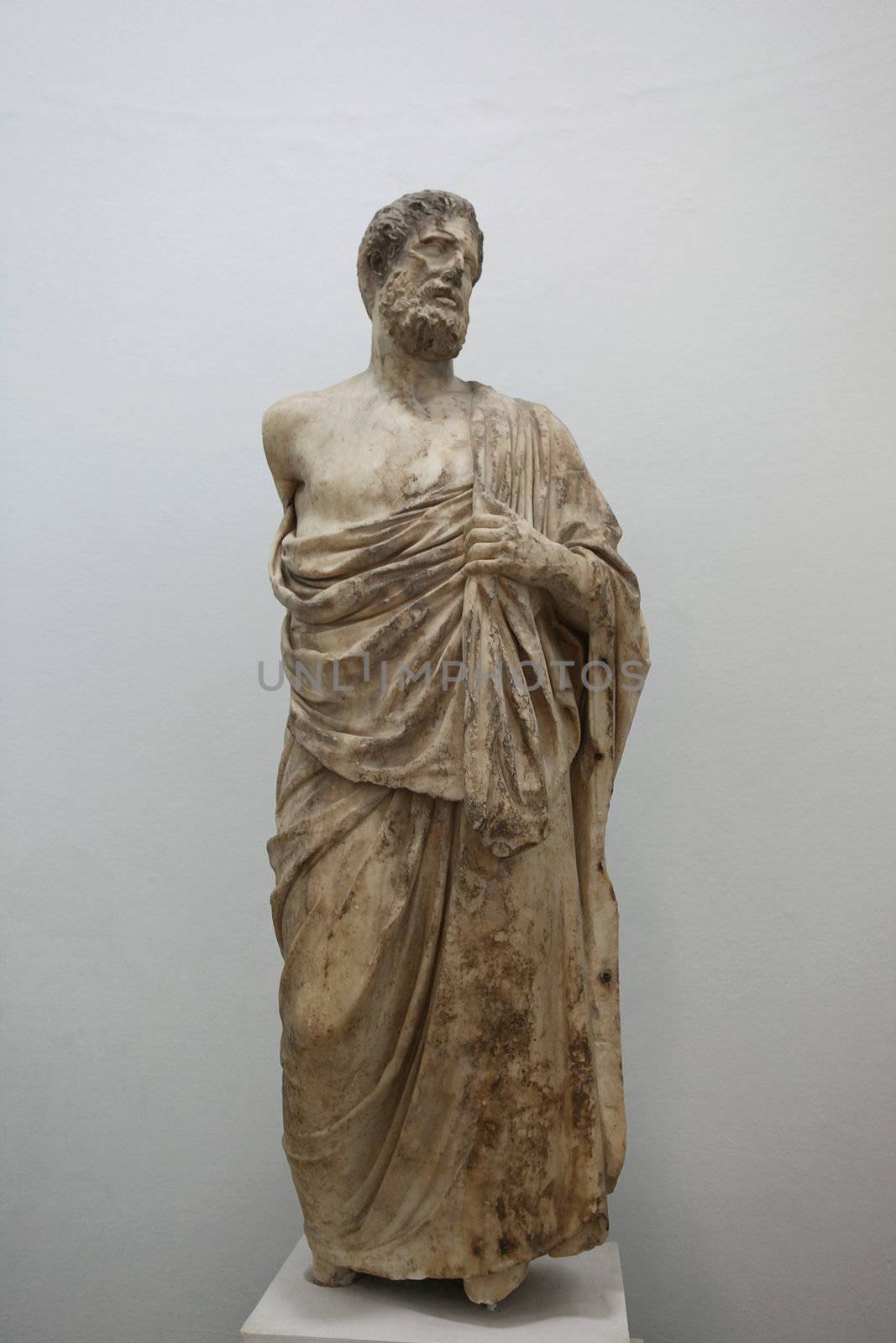 Ancient sculpture in Kos town. Dodecanese, Greece
