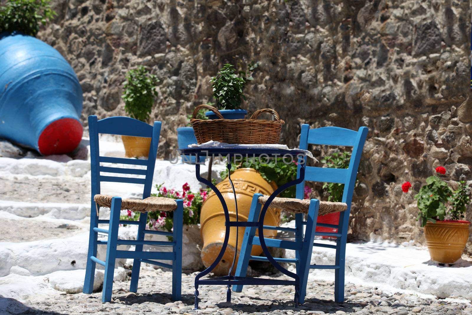 Traditional colors for Greek architecture