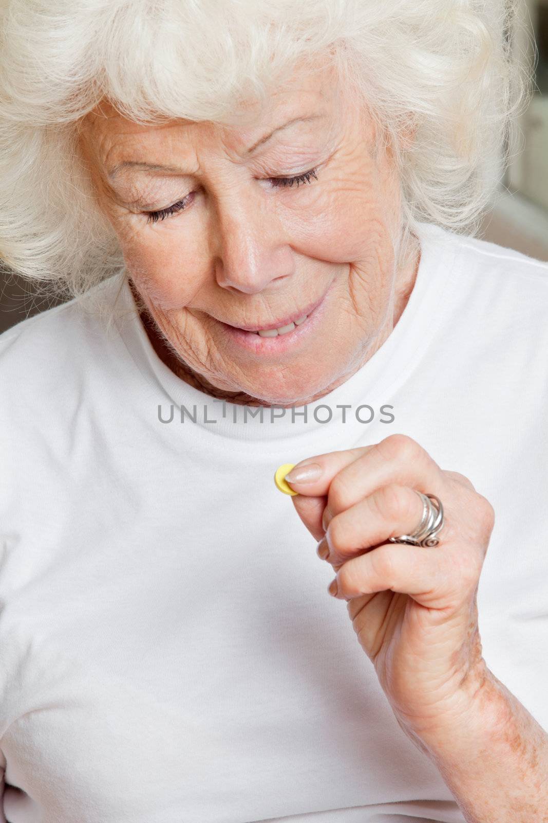 Woman Holding Tablet by leaf