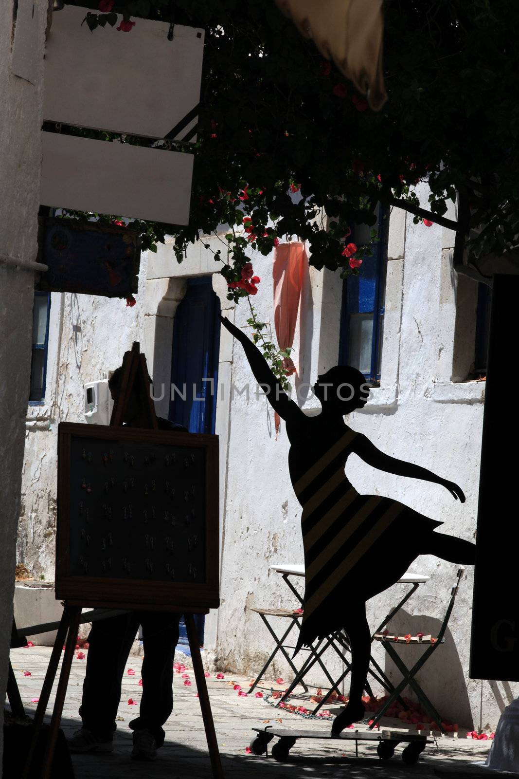 Greek Street dancer in Kos. Dodecanese, Greece