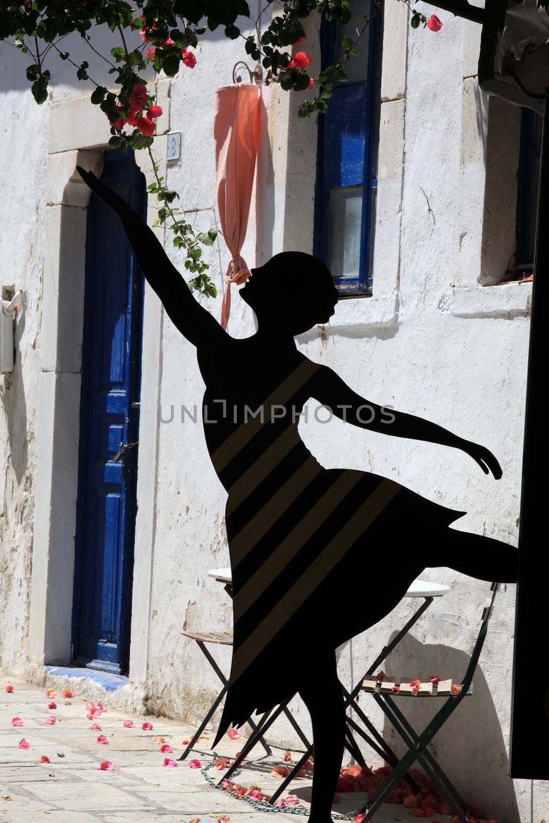 Greek Street dancer in Kos. Dodecanese, Greece