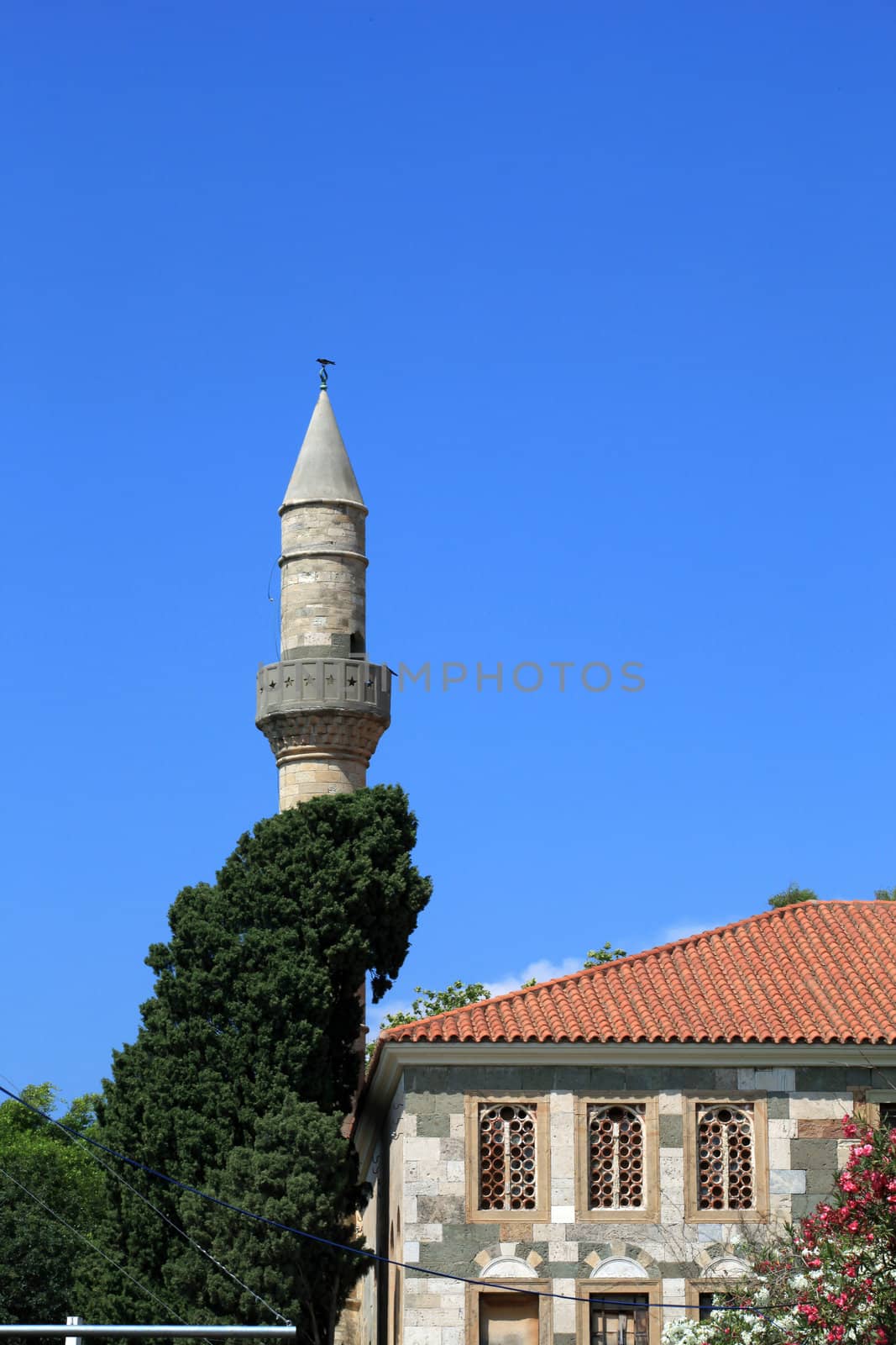 Kos Town Minaret . Kos island, Dodecanese.