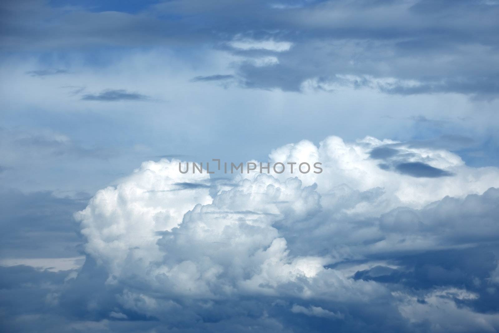 Sky with clouds. Natural light and colors