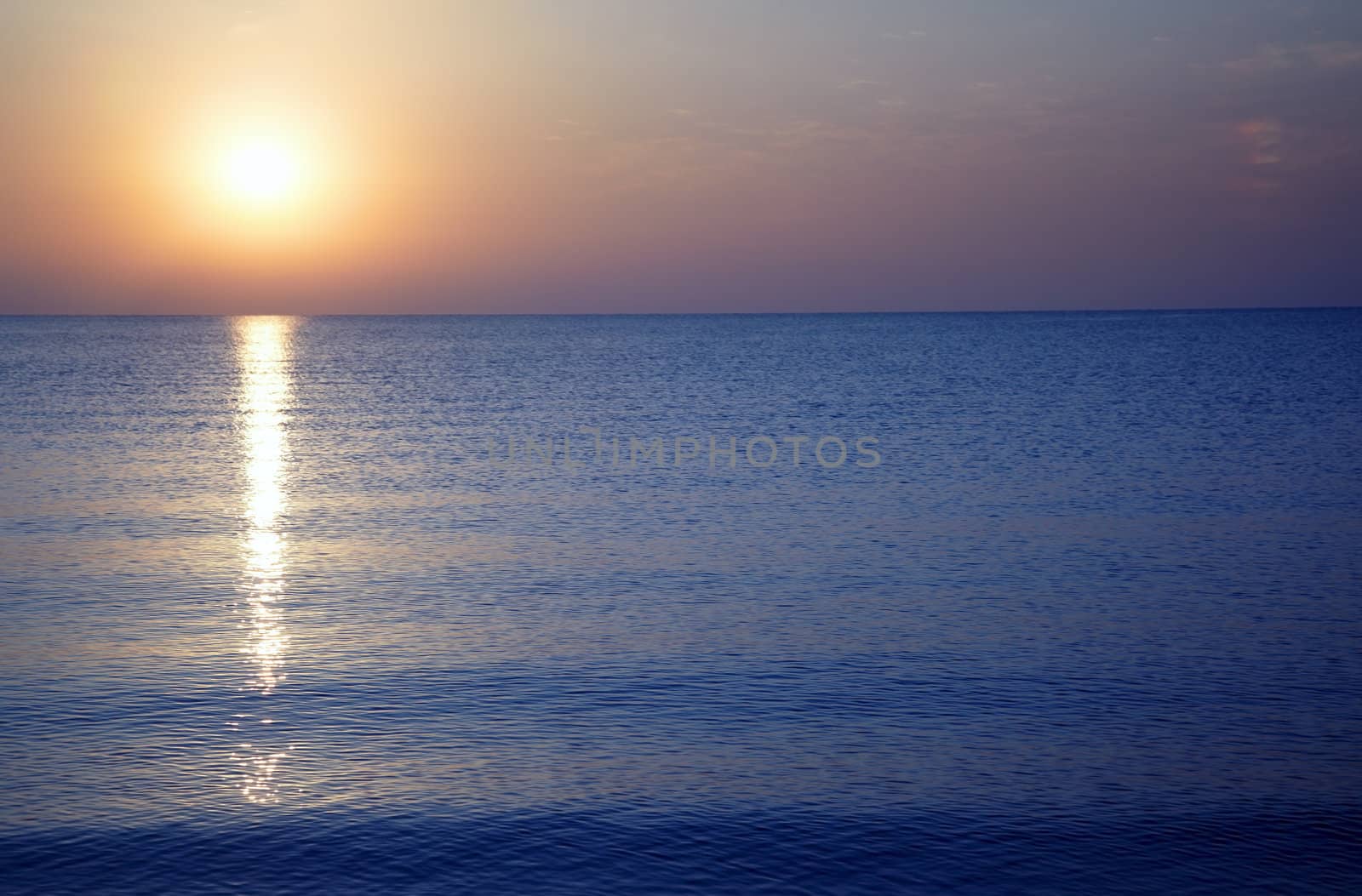 Sea during sunset. Natural colors and darkness