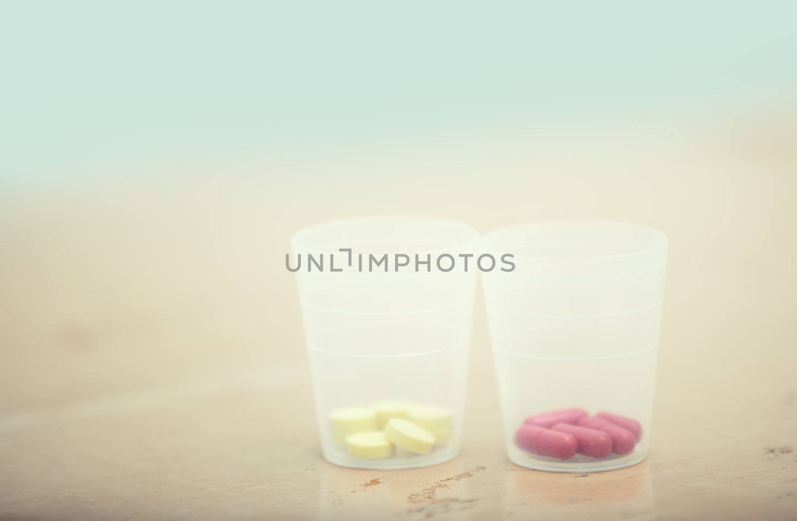 Two jars with pills