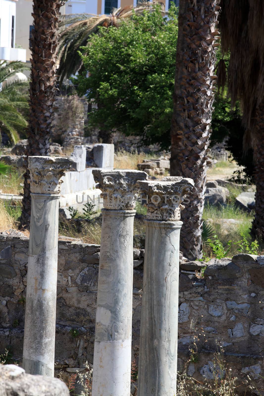 the ruins of the ancient agora on Kos Island, Dodecanese