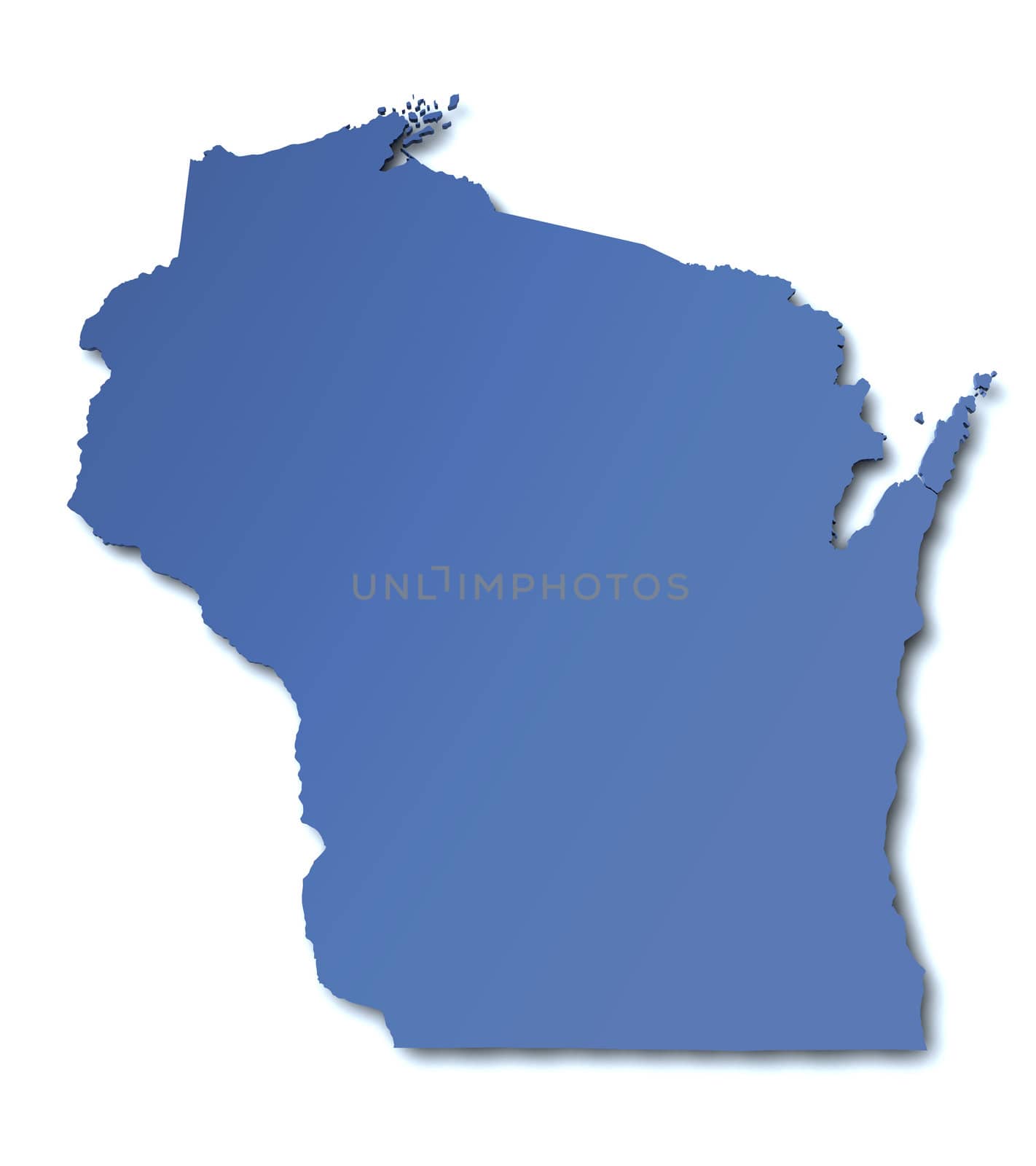 Map of Wisconsin - USA