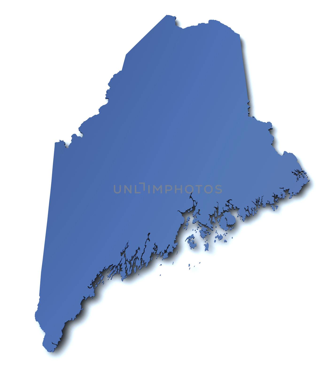 Map of Maine - USA