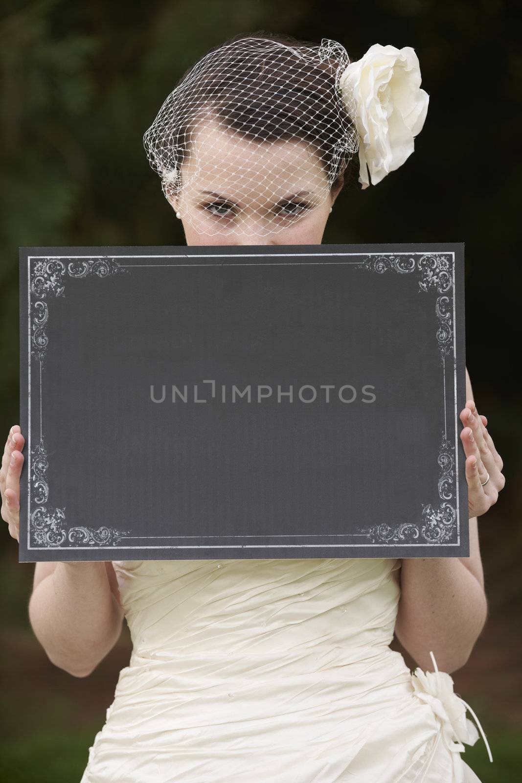 bride and blank board by gemphotography