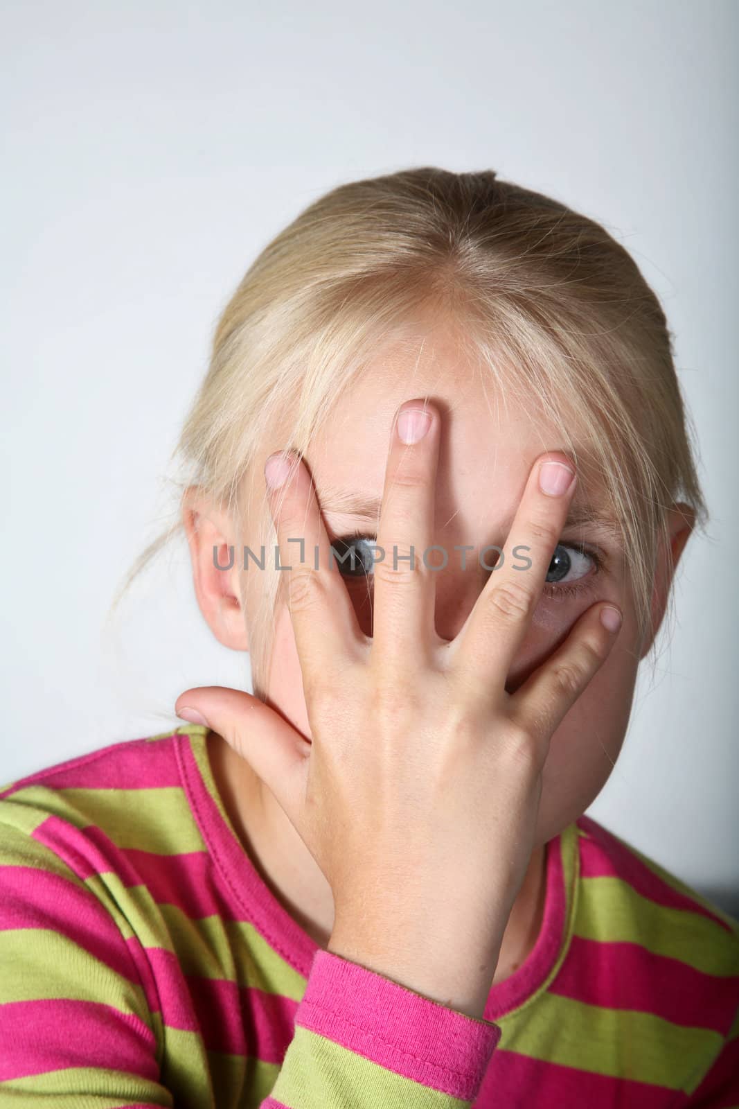 Girls potrait having fun in a studio