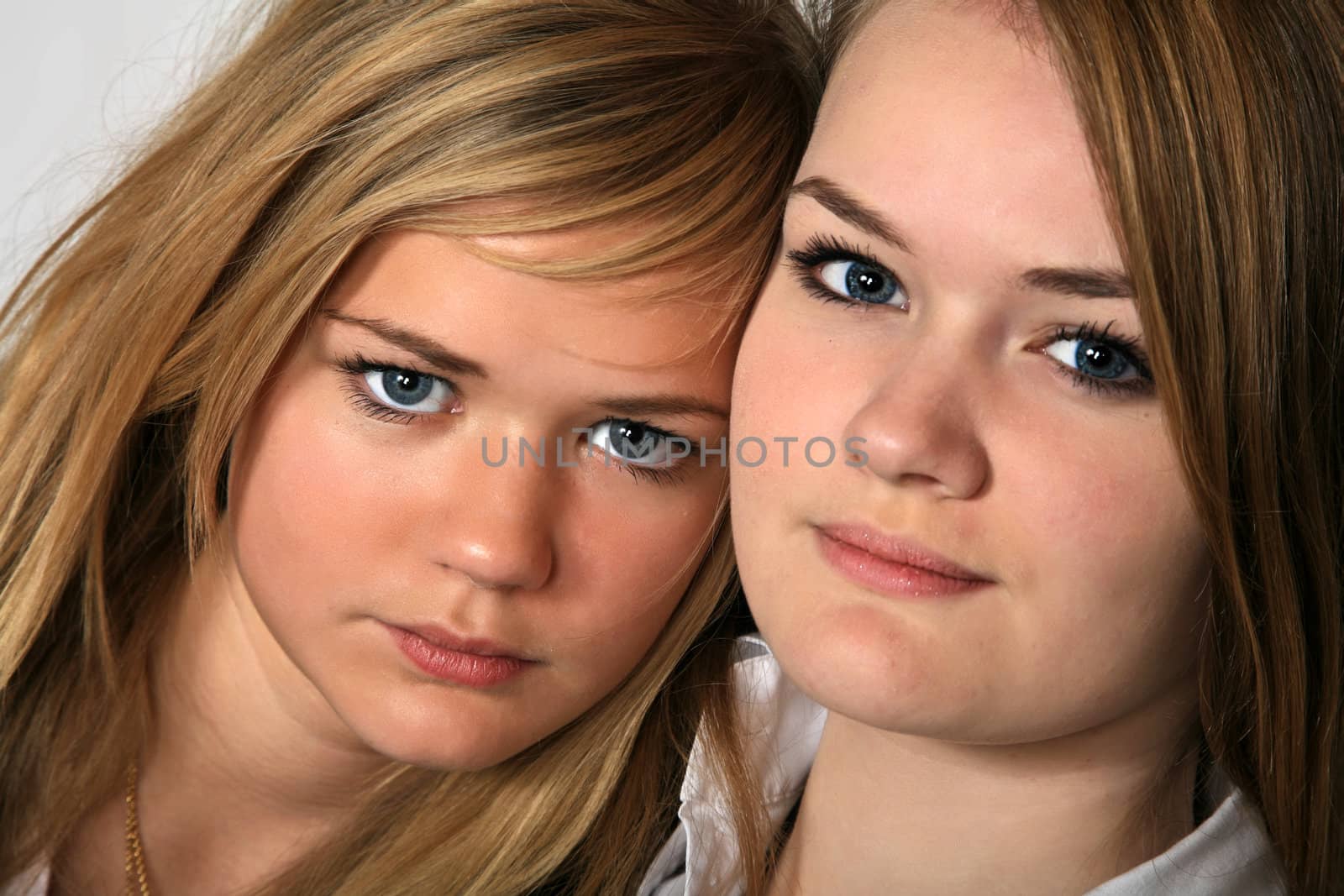 portait of a cute scandinavian girl in studio