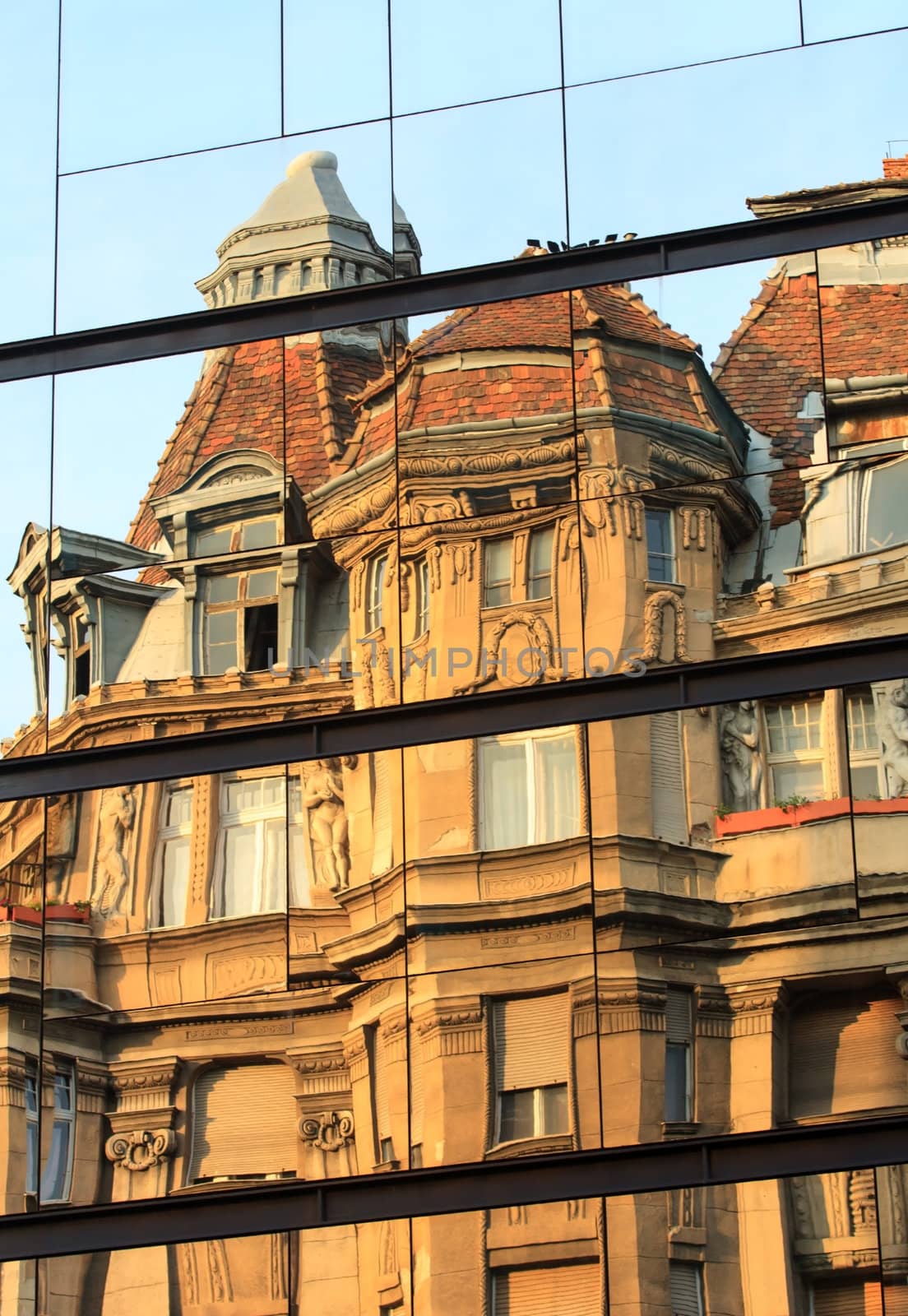 Reflections of the buildings