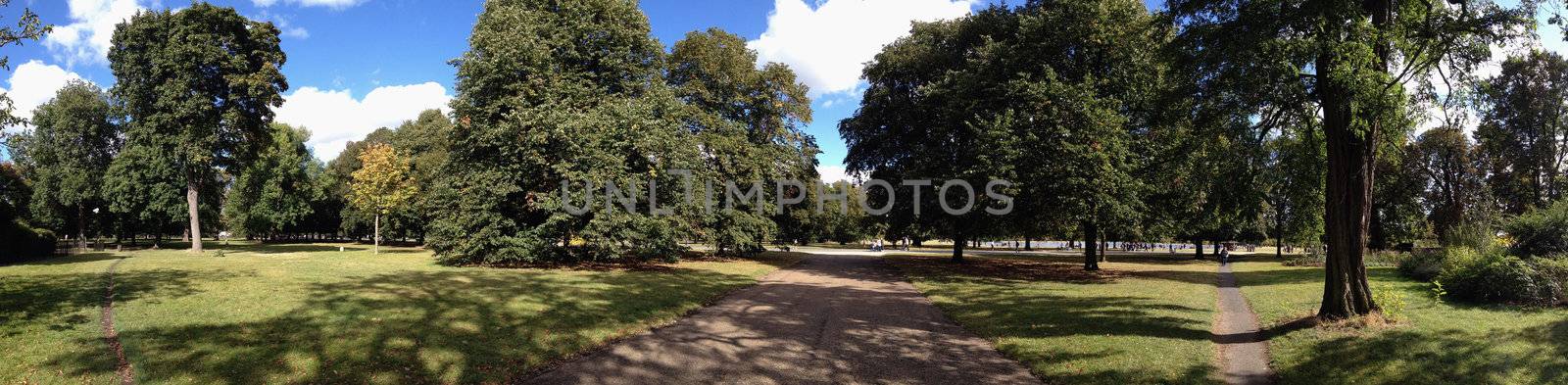 Hyde Park panoramic view in London by jovannig