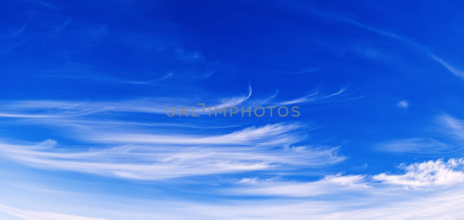 Summer blue sky with clouds by rbv