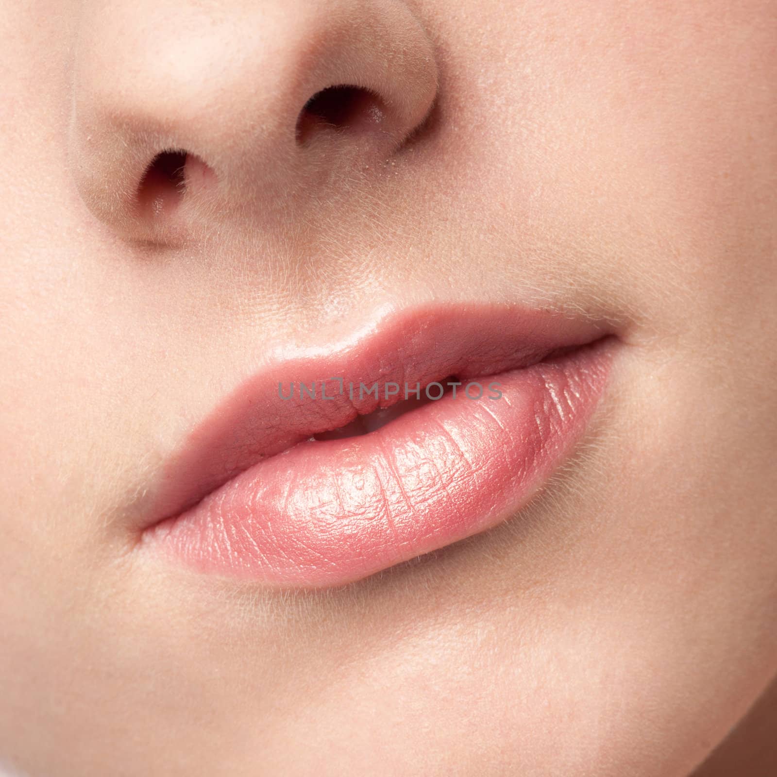 Close-up lips of beauty young woman by markin