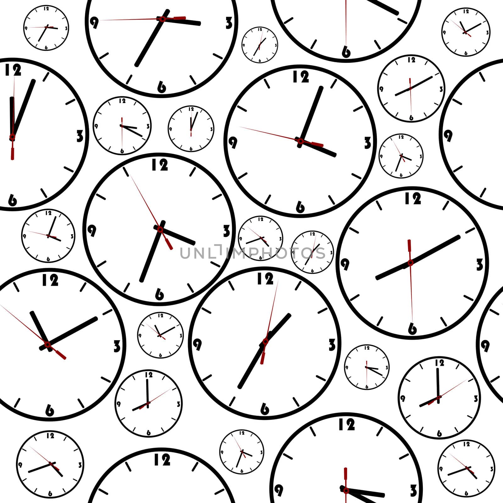 Background with simple clocks