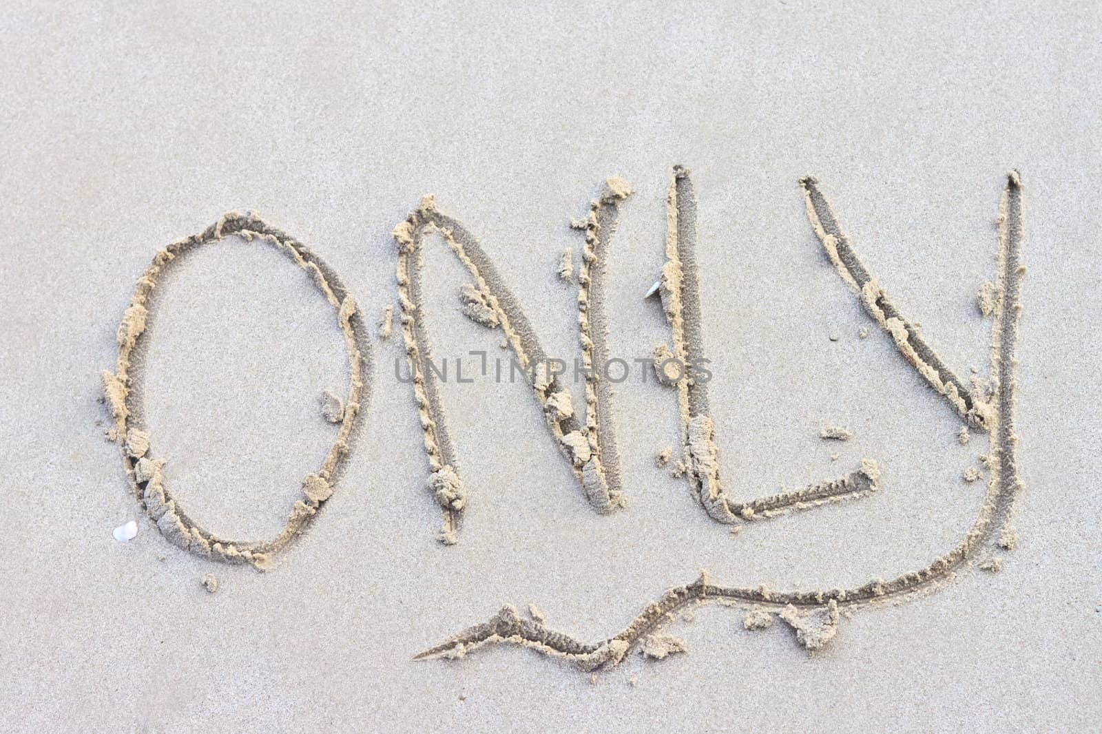 The inscription on the sand