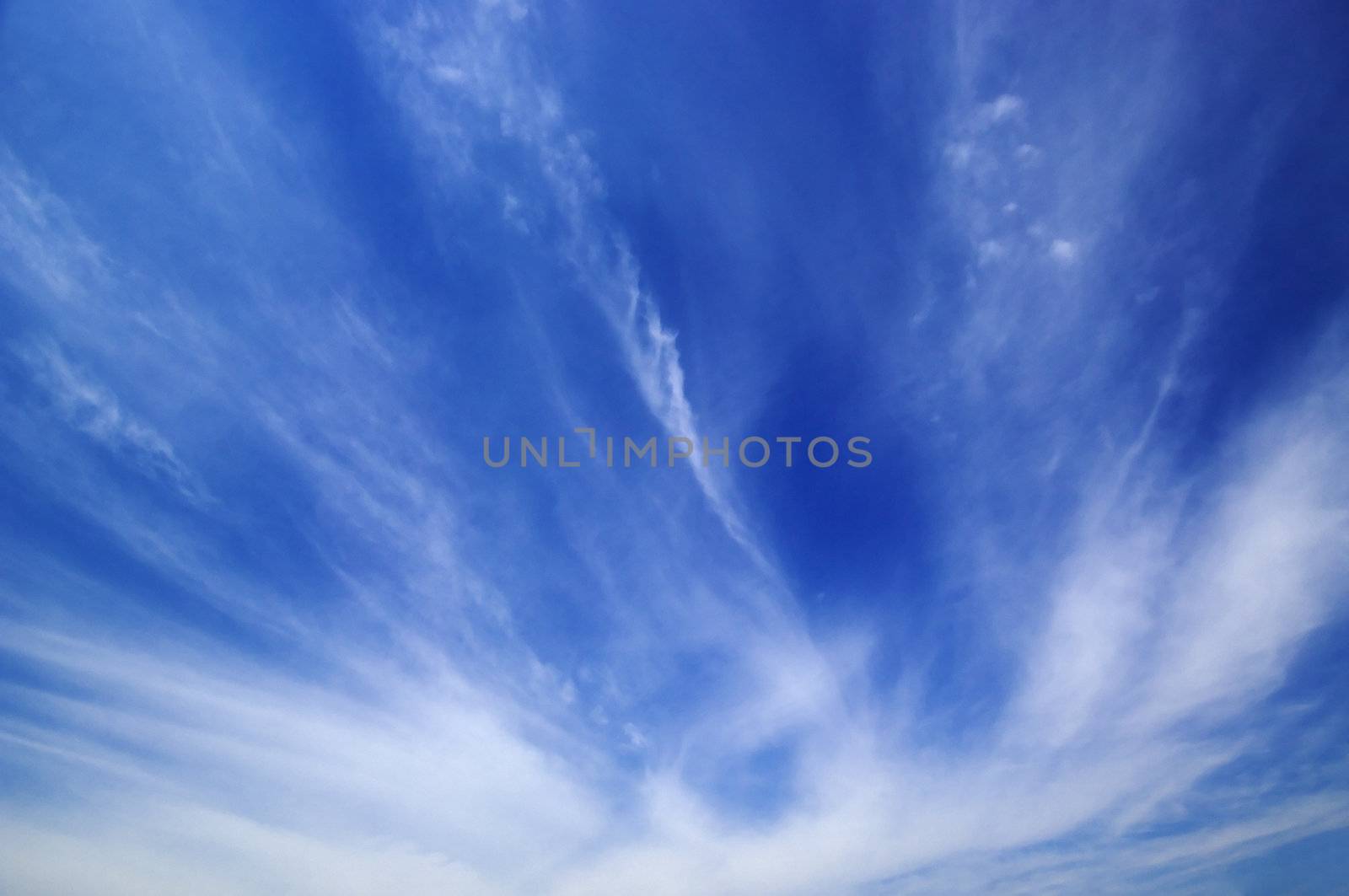 Summer blue sky with white clouds