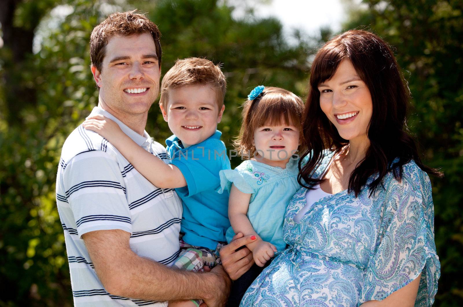 Outdoor Family Portrait by leaf