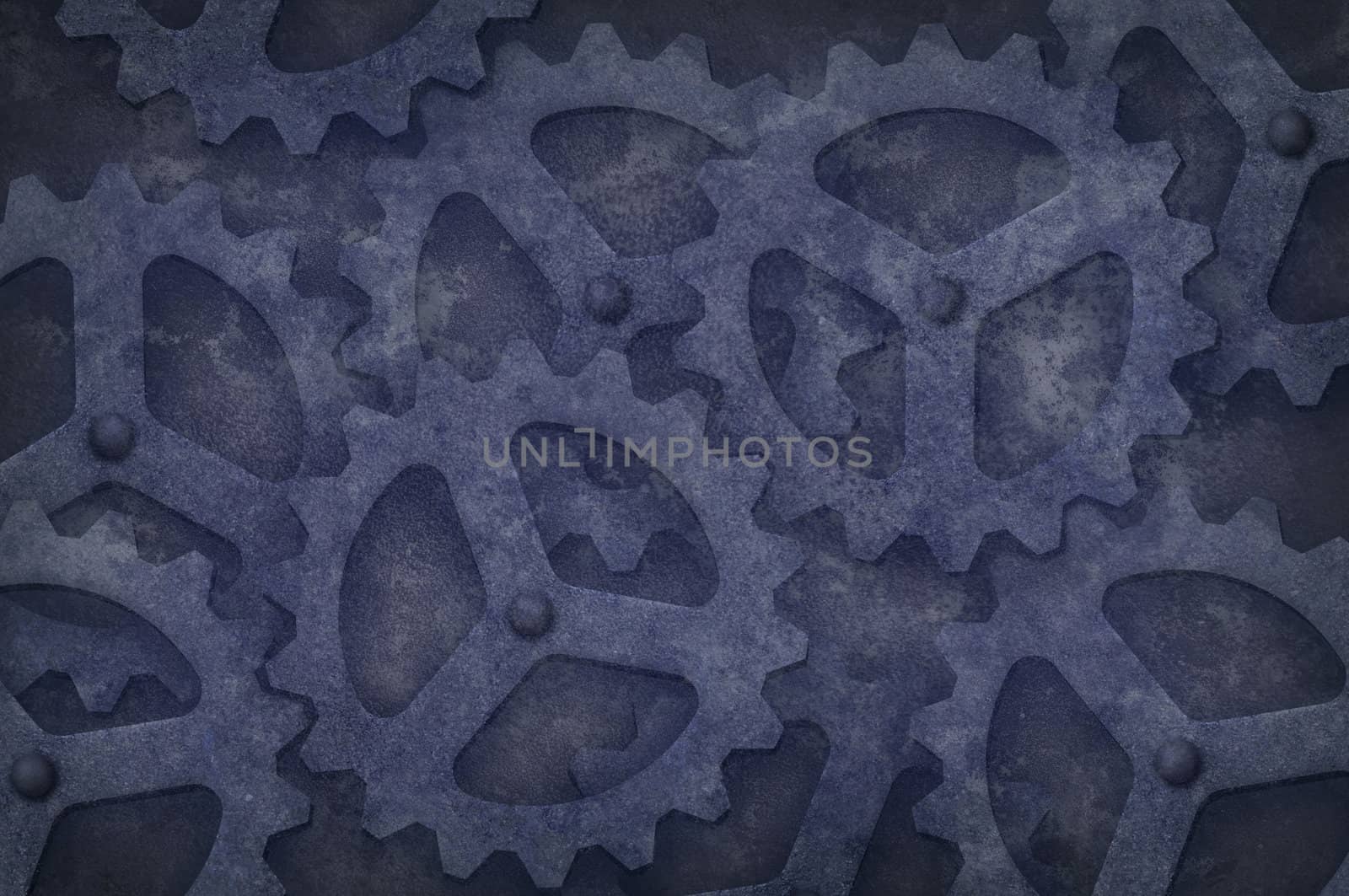 Grungy industrial gear background texture