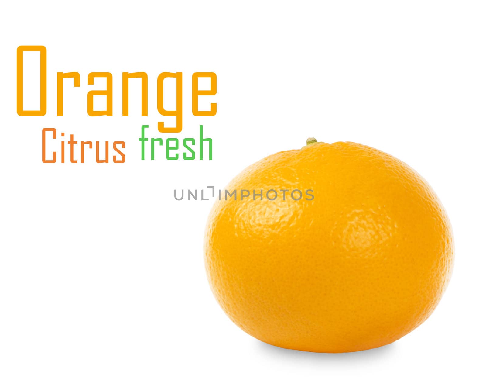 Orange isolated on white background