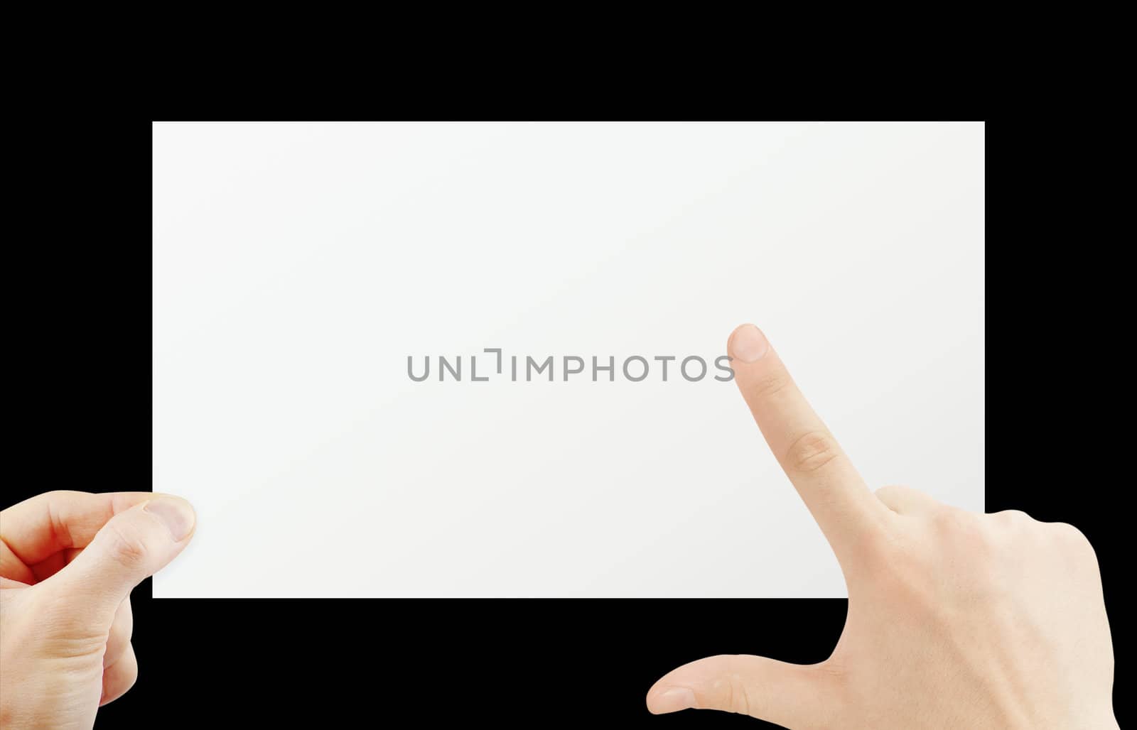 Hand holding paper