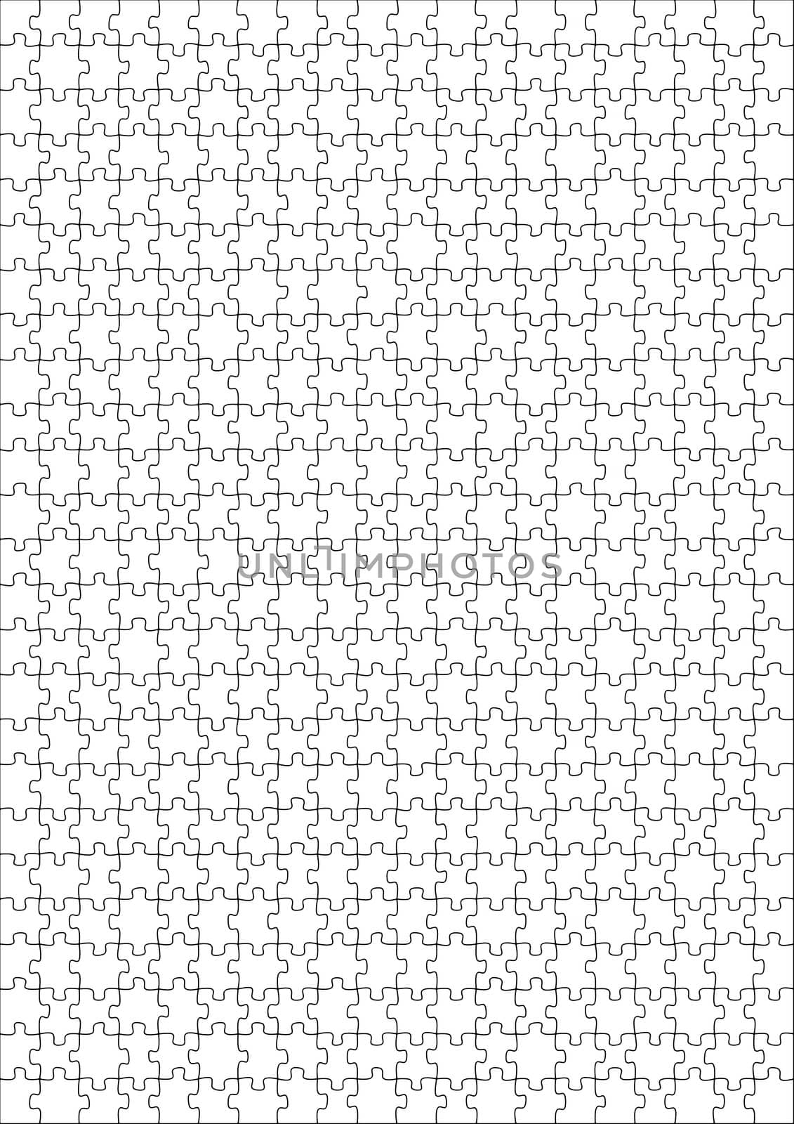 Illustration of blank puzzle of 500 pieces