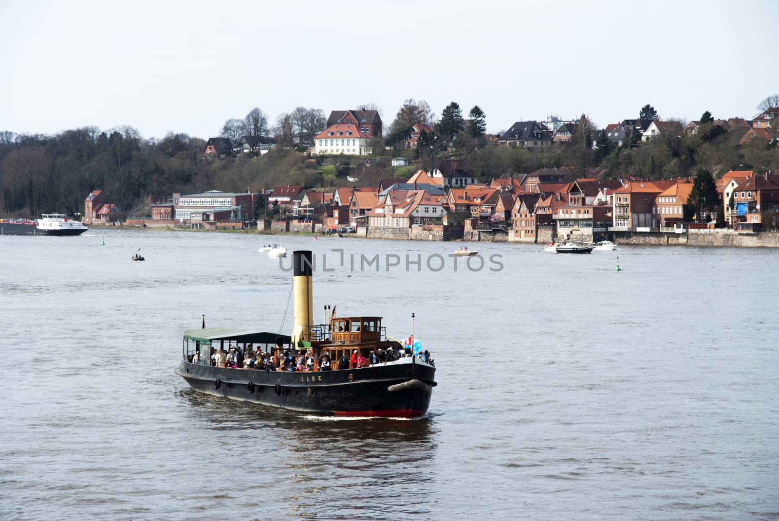 Excursion boats in Lauenburg, Germany