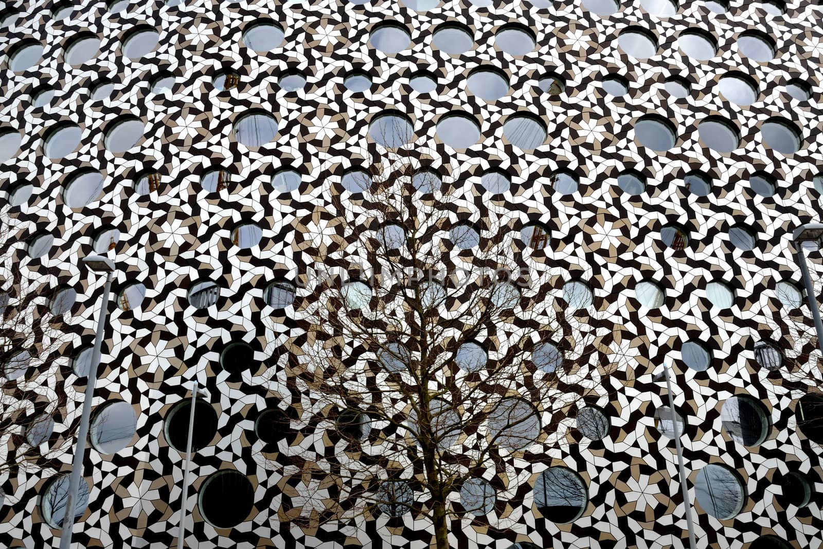 Patterned Wall of Modern Building