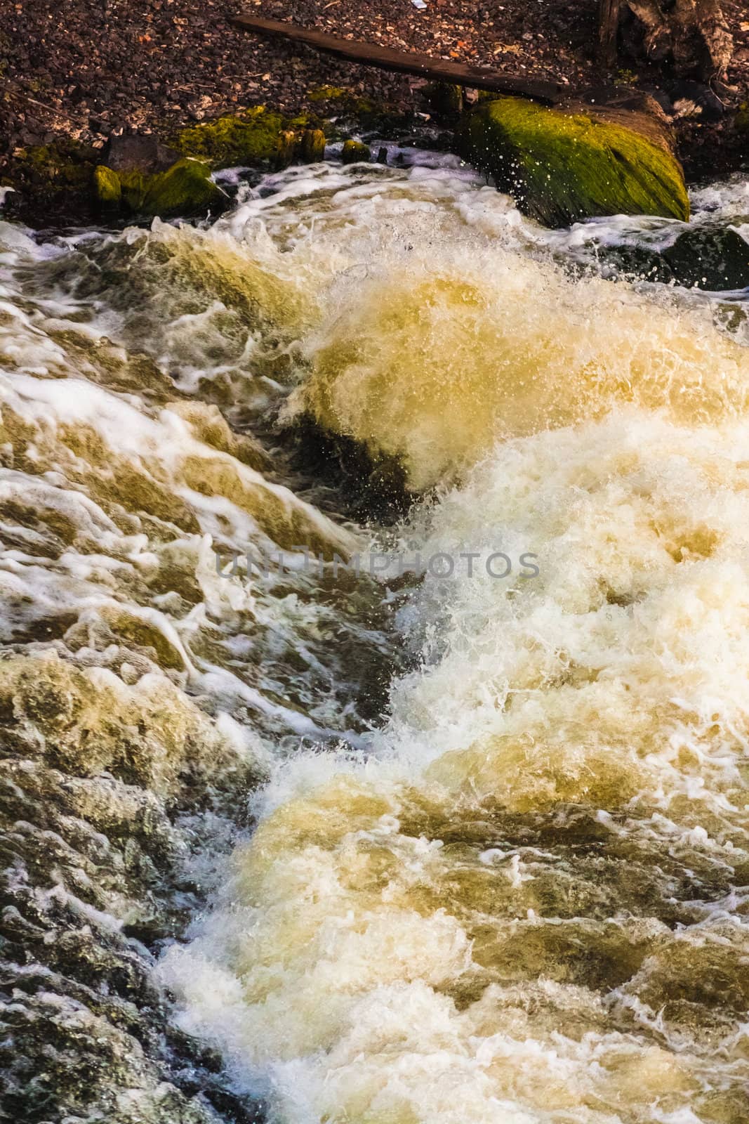 Stormy River Wave Background