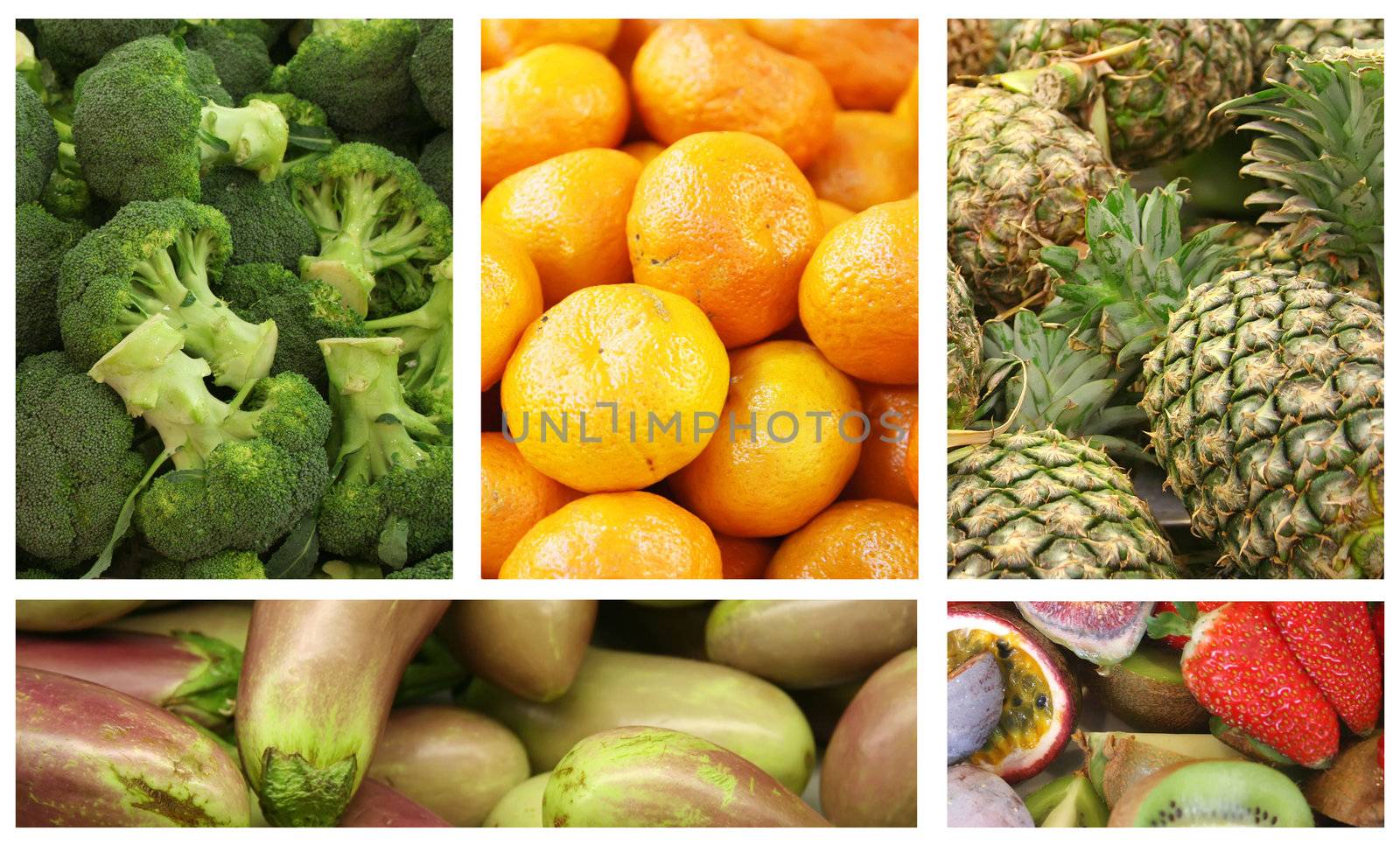 Fruits and Vegetables Variety and Choice Collage