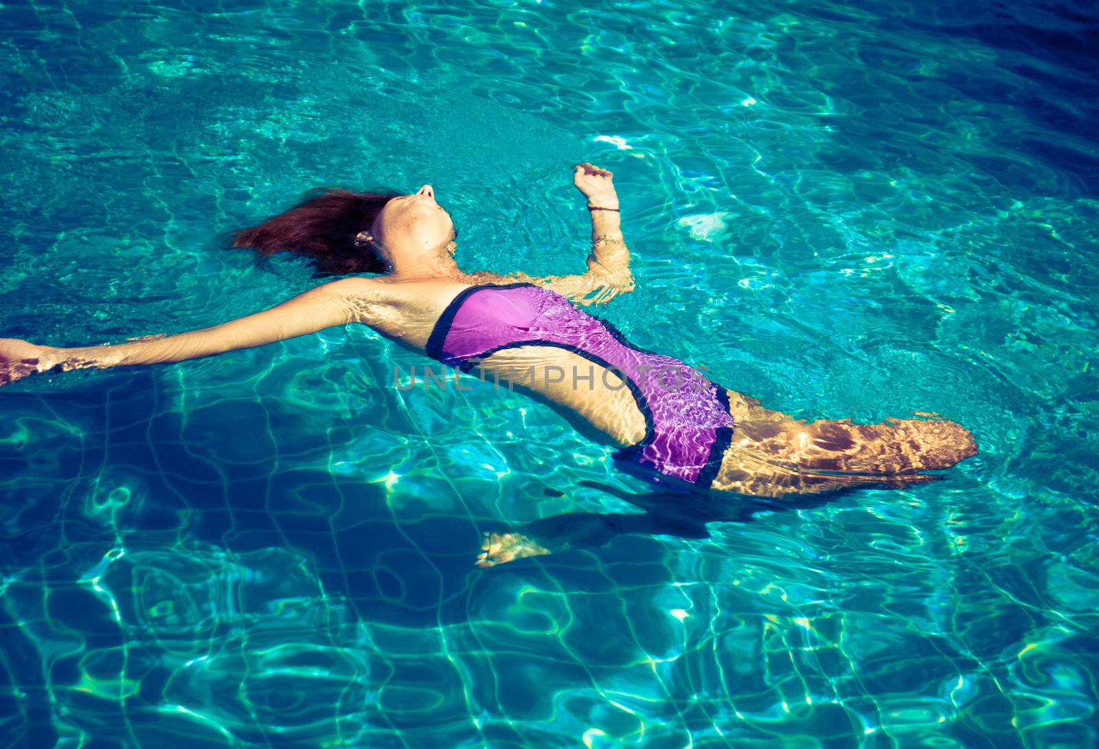 girl in pool