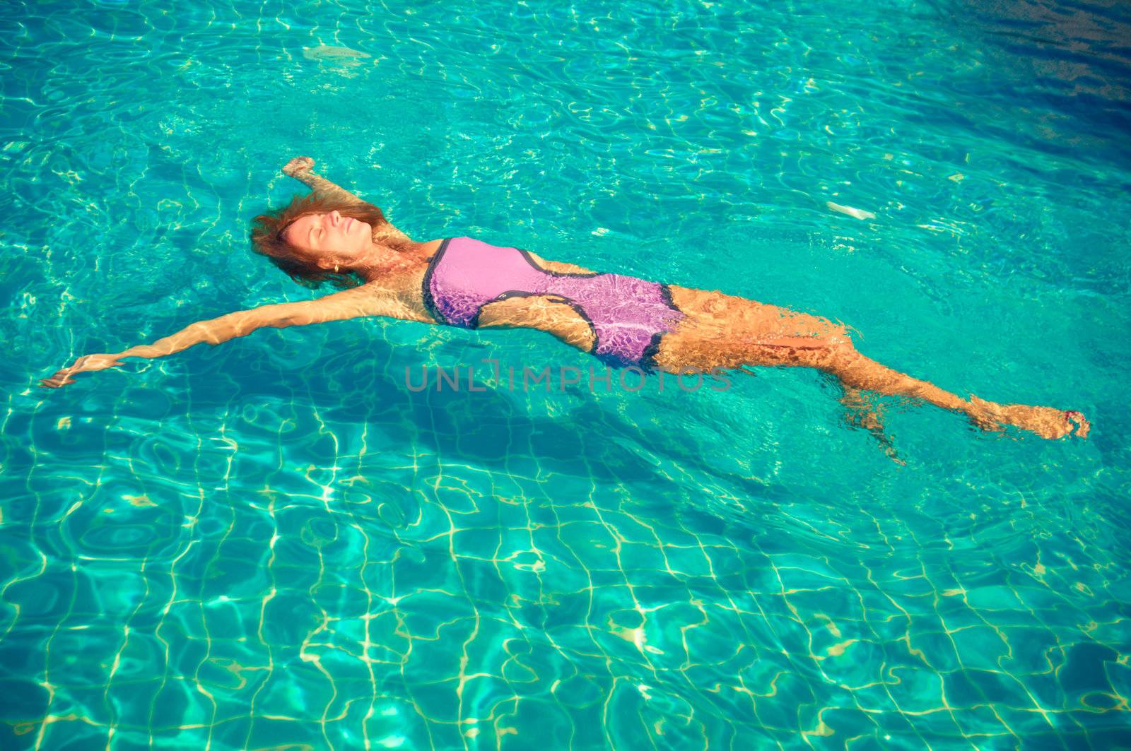 girl in pool