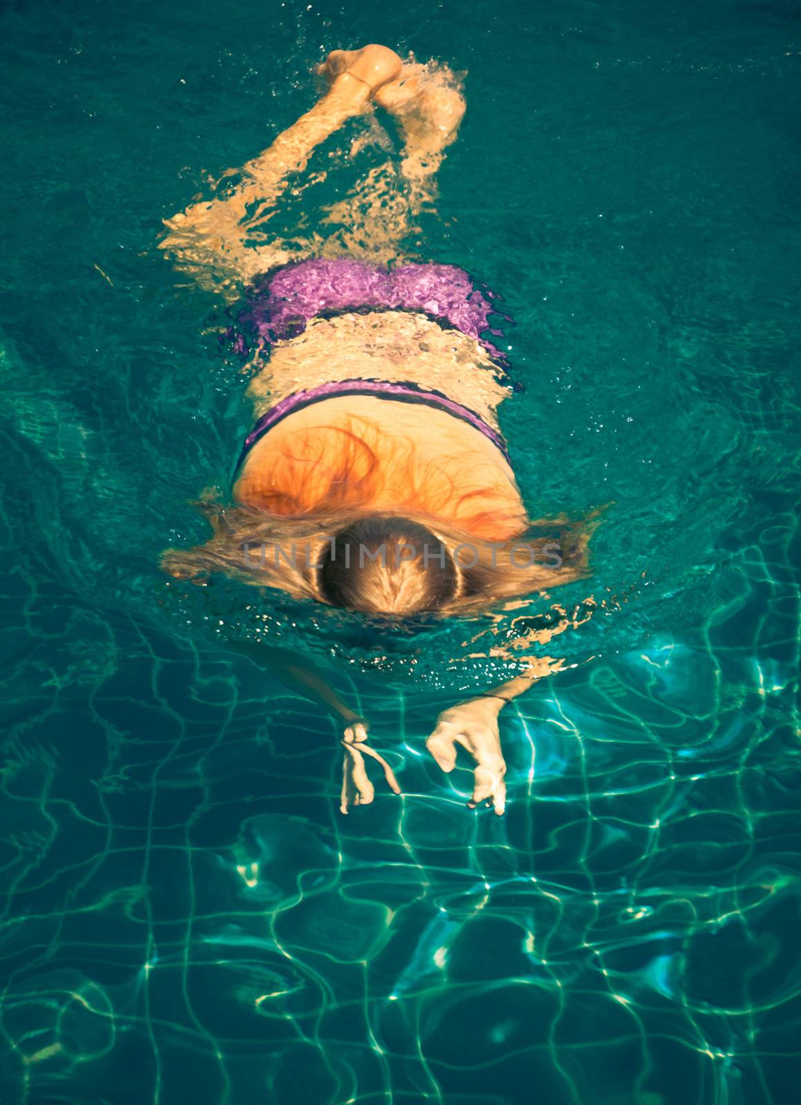 girl in pool