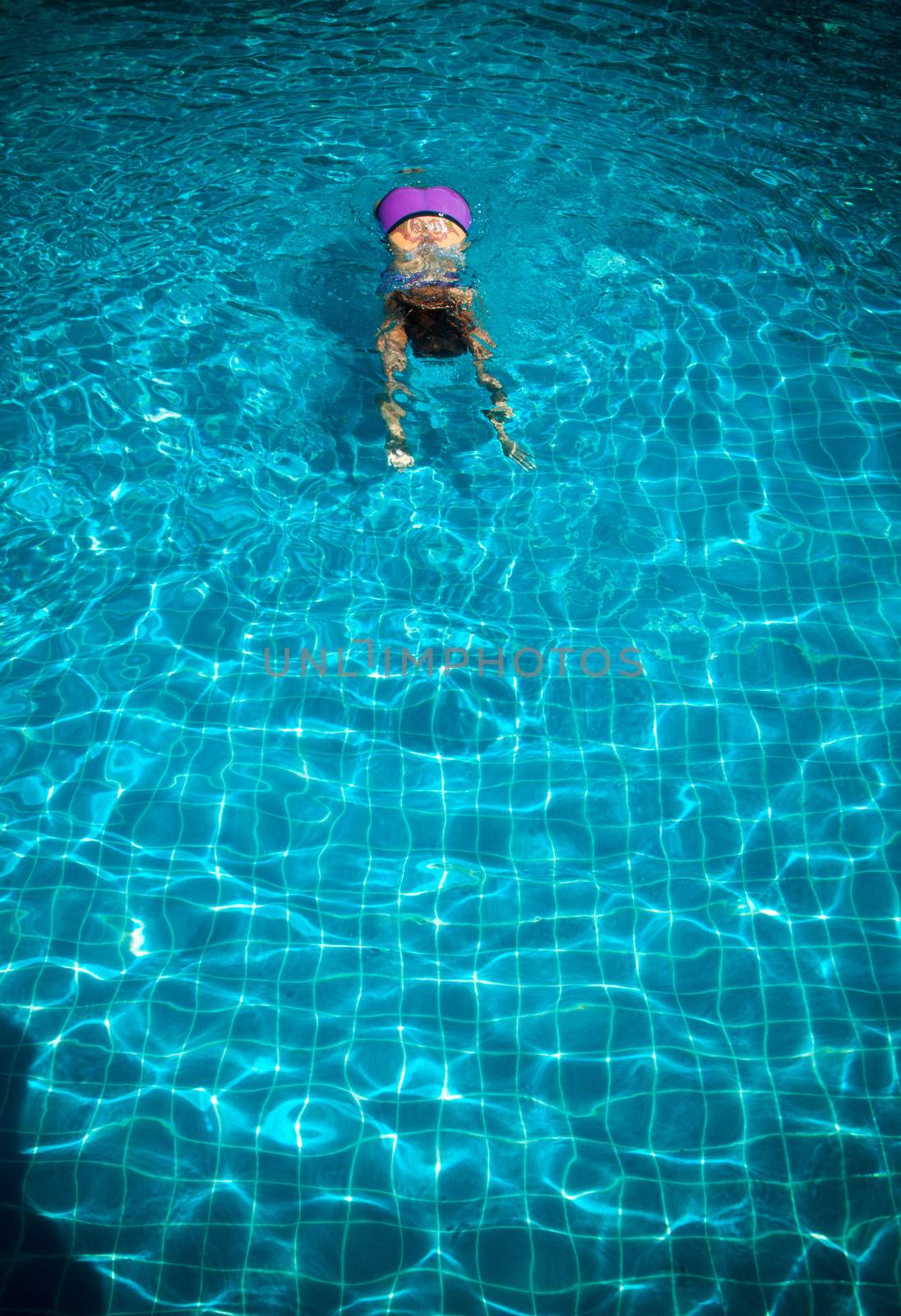 girl in pool