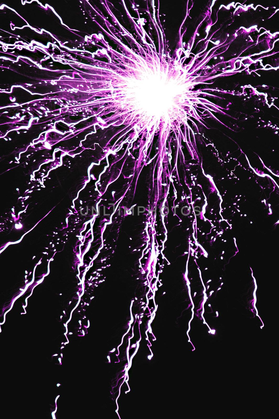 abstract purple firework explosion