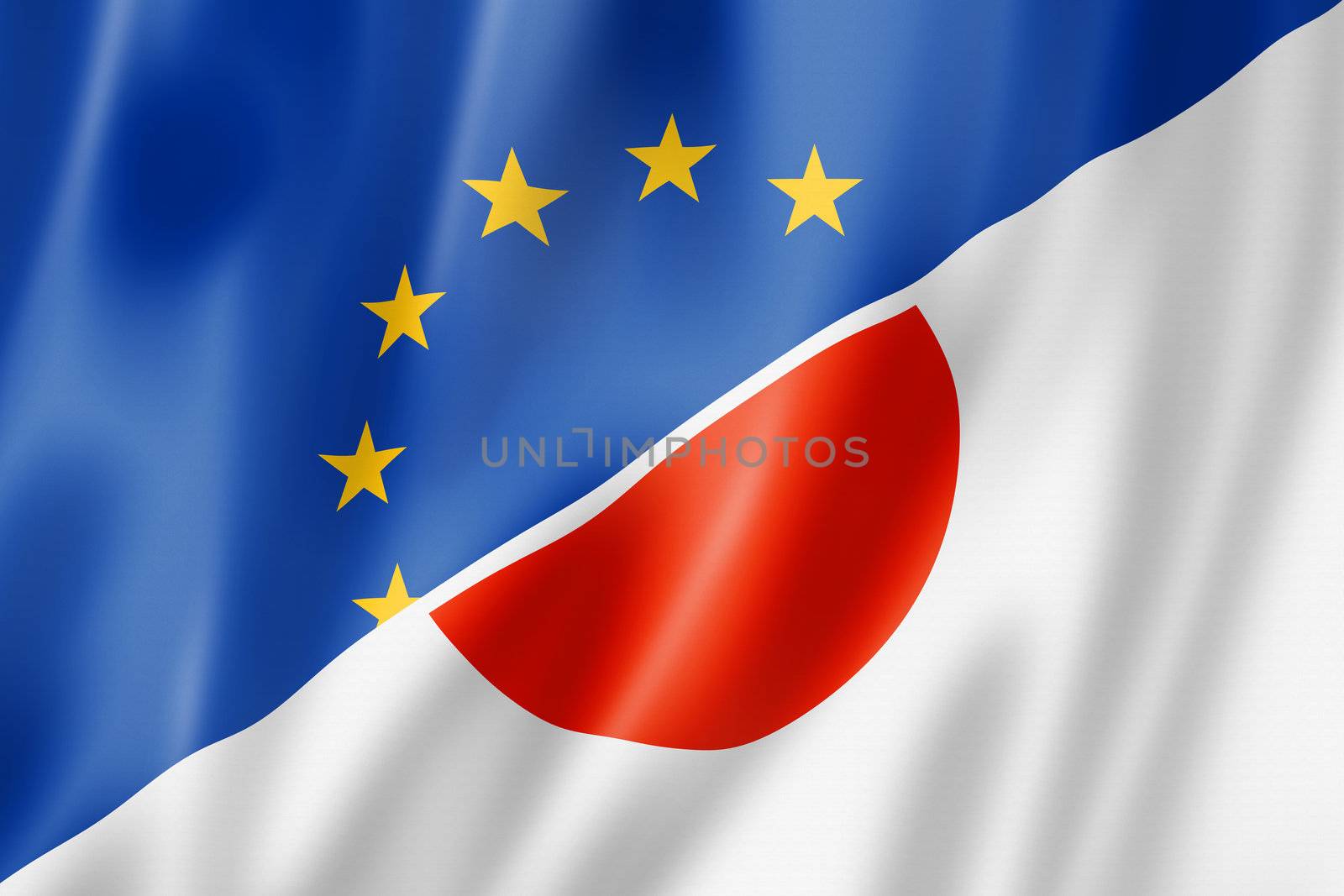 Europe and Japan flag by daboost