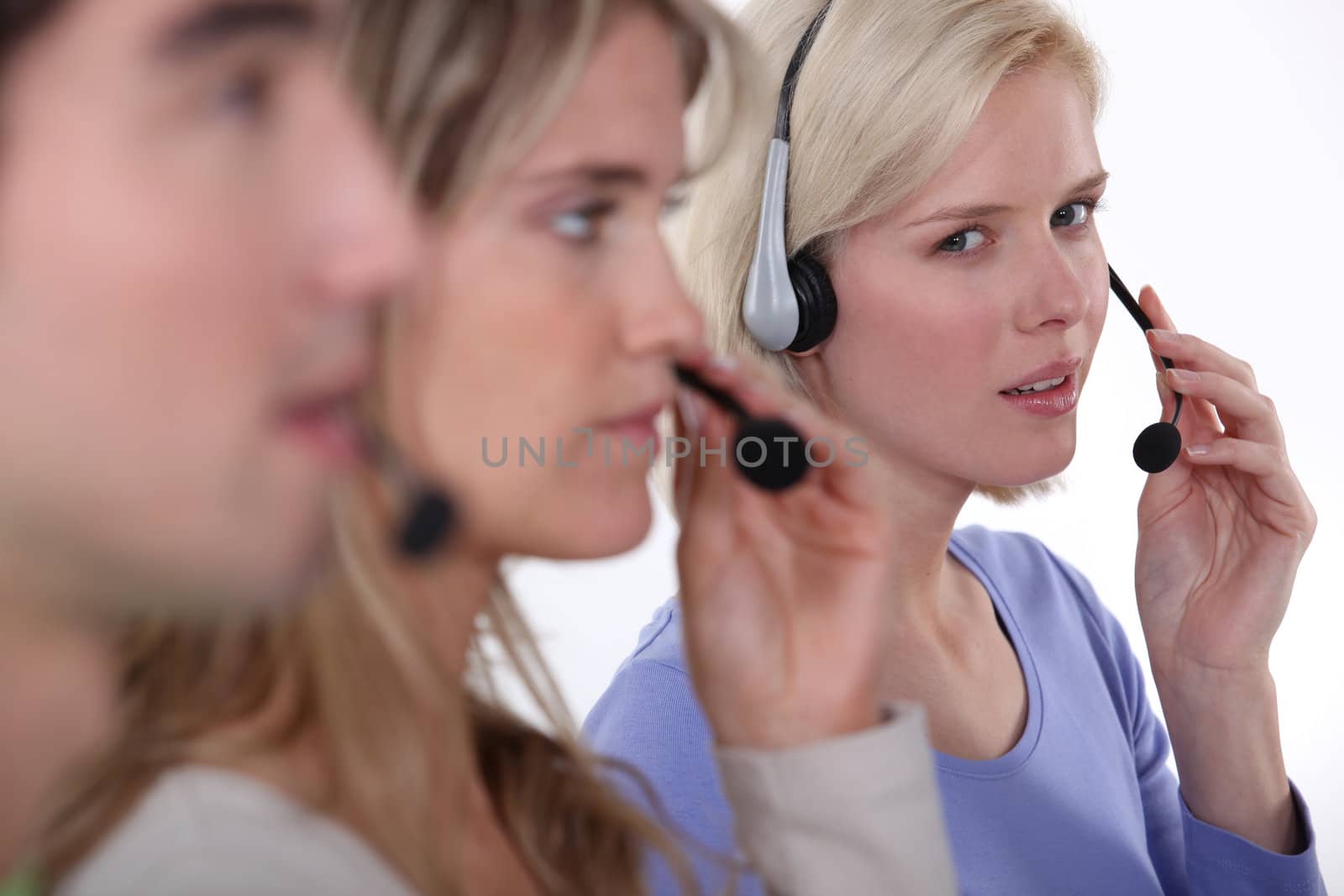 employees in call center by phovoir