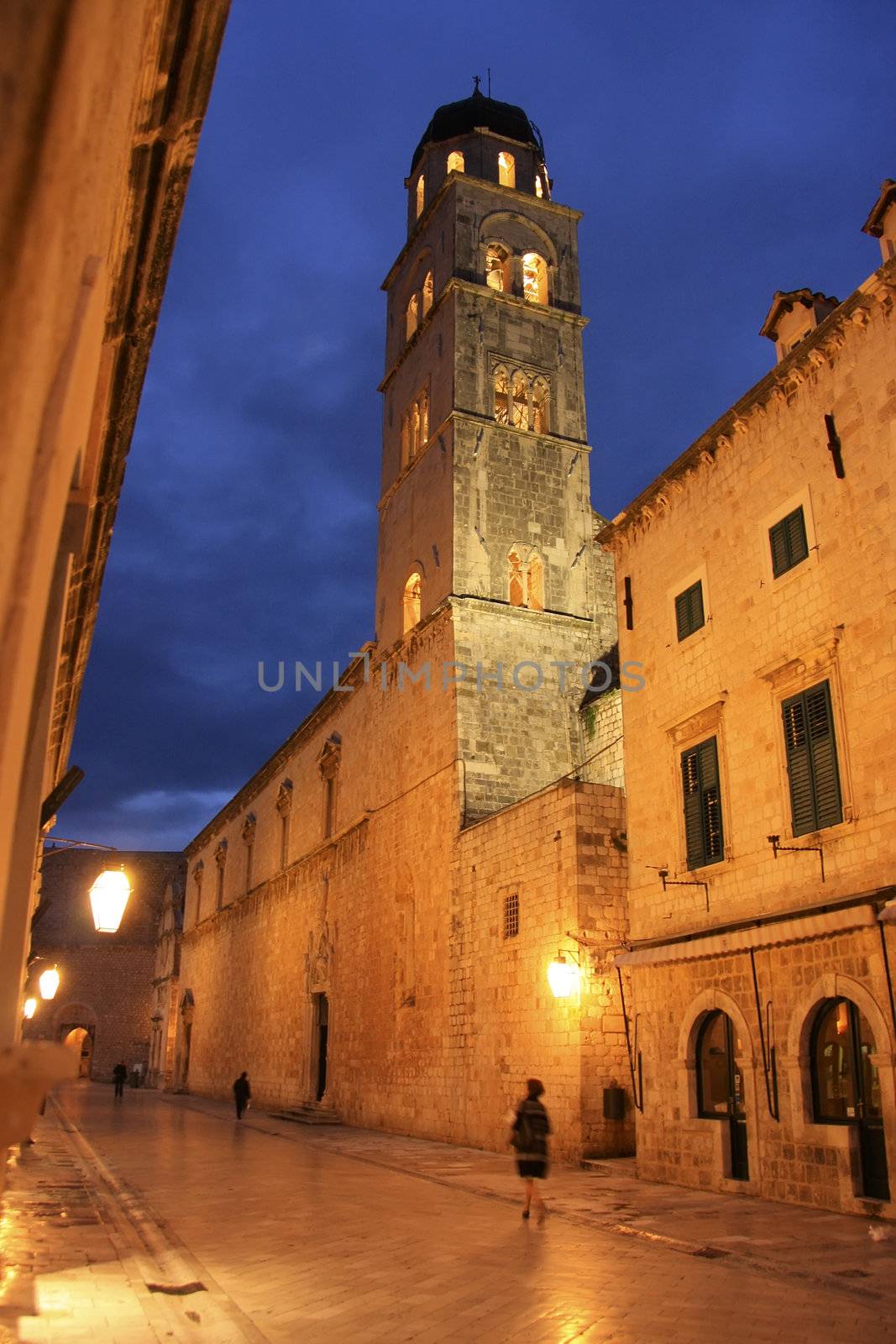 Old town at night, Dubrovnik, Croatia