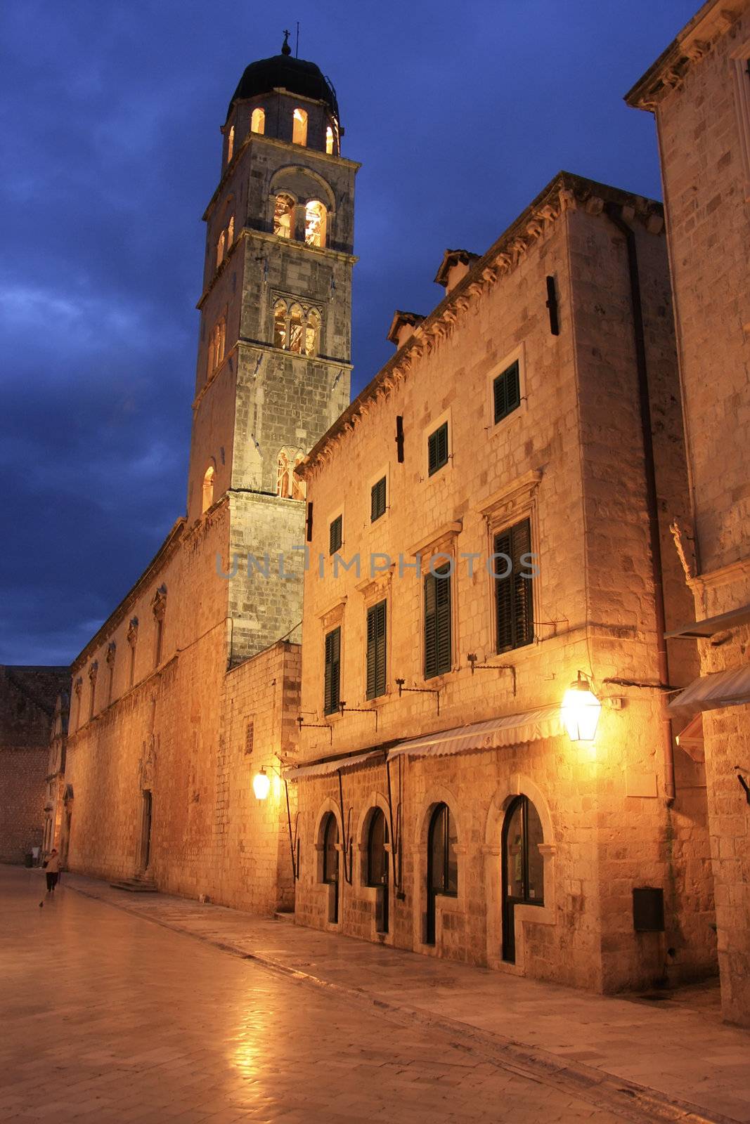 Old town at night, Dubrovnik, Croatia