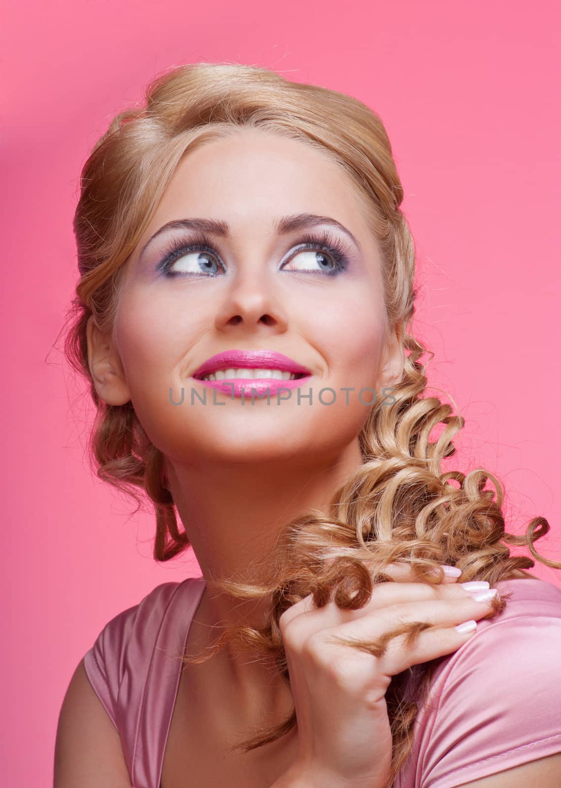 Studio portrait of young woman